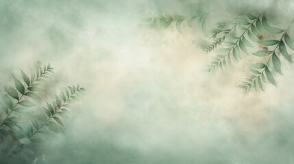 Naklejka premium A green leafy background with a leafy green stem