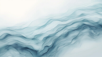 The image is a blue wave with white lines