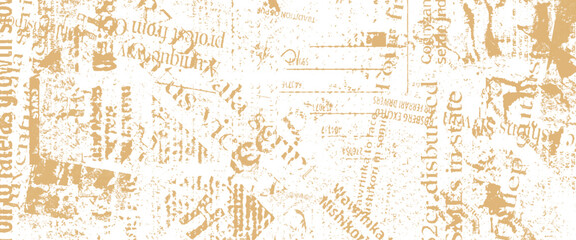 Vector old newspaper style brown grunge newspaper texture background.