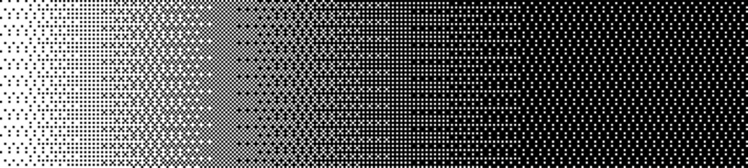 Noise and grain pattern with gradient and gradation. Stipple and spray background with halftone effect. White pixel texture. Flat vector illustration isolated