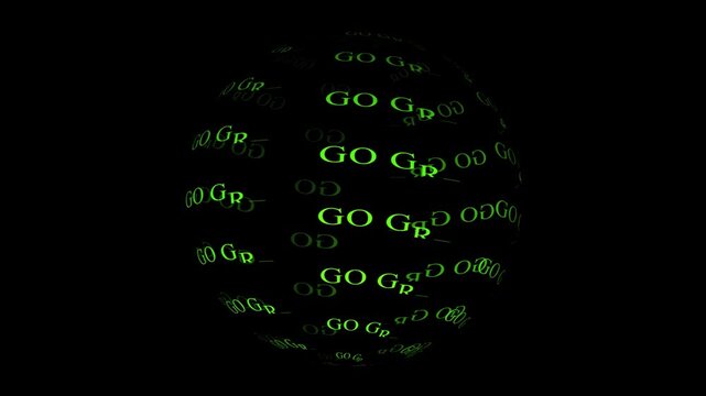 The background moves with a globe shape with the typography Go Green