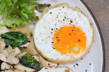 fried egg or sunny side up egg