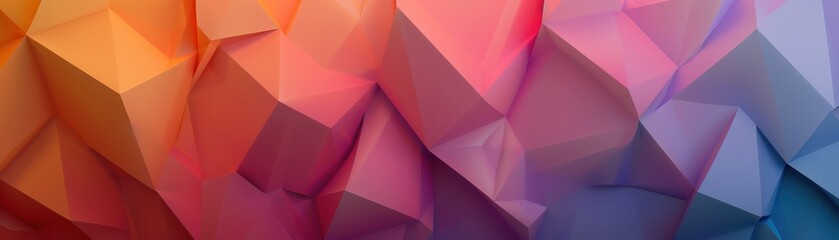Fototapeta premium Abstract polygonal patterns with vibrant colors, modern abstract background, energetic and contemporary look