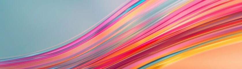 Obraz premium Blurred motion lines in vibrant colors, modern abstract background, energetic and fast-paced feel