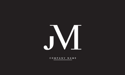 JM, MJ, J, M Abstract Letters Logo Monogram
