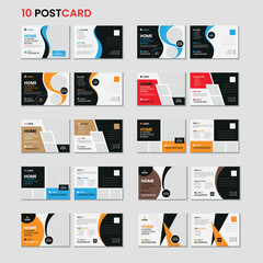 Postcard bundle template design for home sale, Real estate postcard template design