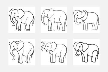 Explore Elephant Line Art: Perfect for Kids Coloring
