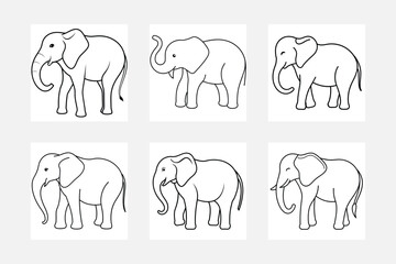 Imaginative Elephant Coloring Book Illustrations for Kids
