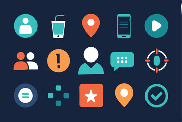 set of icons for web design vector illustration 