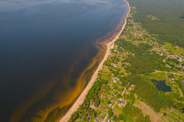 The sea and the coast. Latvian small town Tūja.
