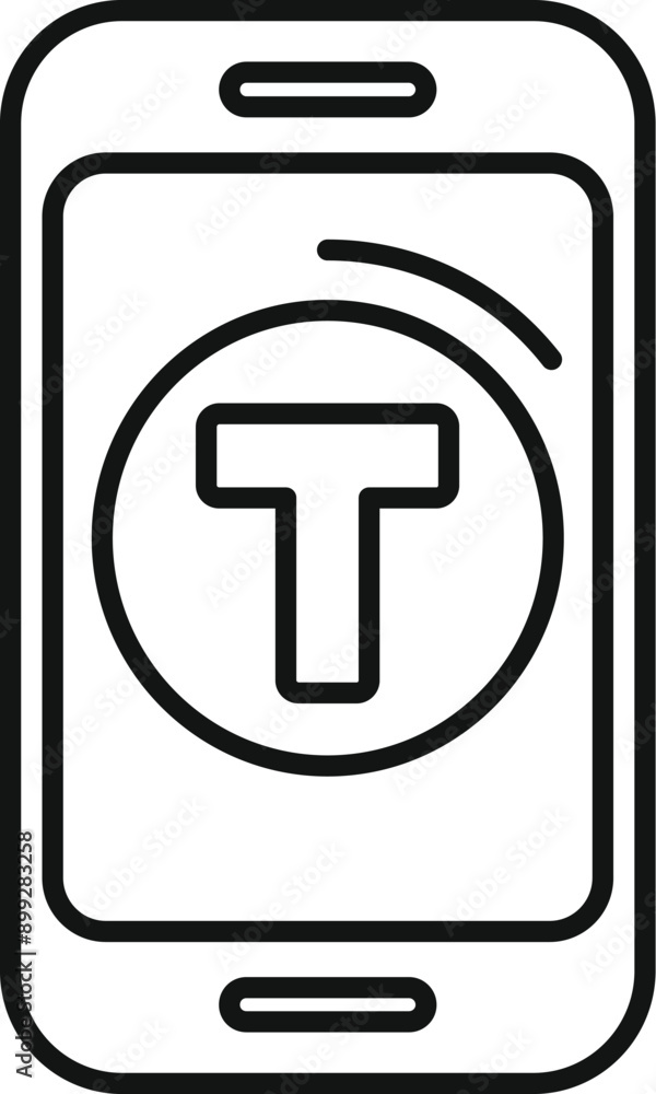 Poster smartphone displaying a translation app icon, symbolizing the power of technology to bridge language
