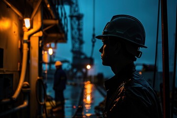 Energy workers on offshore platforms, daily life on oil rigs
