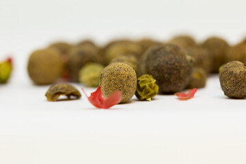 a variety of pepper in close-up