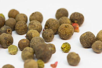 a variety of pepper in close-up