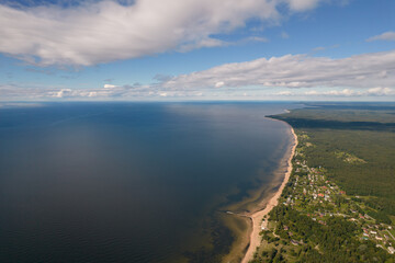 The sea and the coast. Latvian small town Tūja.