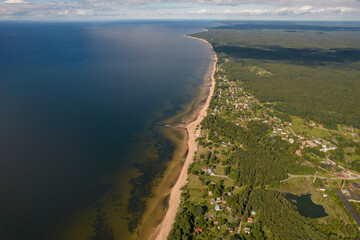 The sea and the coast. Latvian small town Tūja.