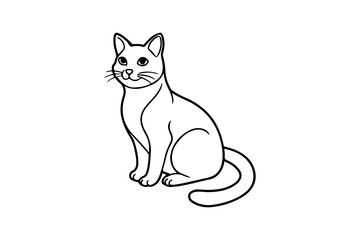 Model cat, illustration sillhouette vector