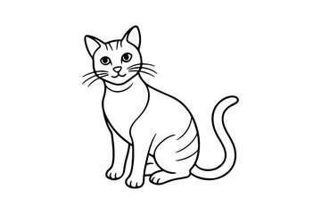 Model cat, illustration sillhouette vector
