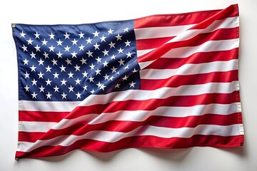 Obraz premium American Flag Isolated on White Background.