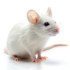 Fototapeta premium White Mouse Close-up.