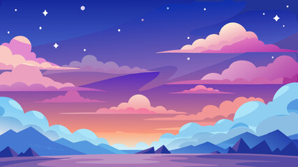 Sky background vector arts illustration