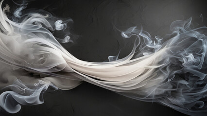 Energetic Smoke Swirls Dynamic Abstract Background in Charcoal Gray