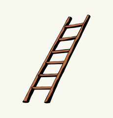 Ladder. Vector pen drawing icon