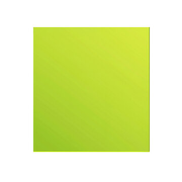 Sticky note rectangle with a neon green hue and slight shadow isolated on white and transparent background