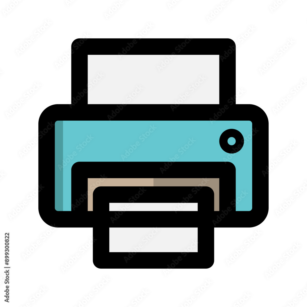 Poster print machine flat icon. devices for offices, students and workers. suitable for interfaces, website