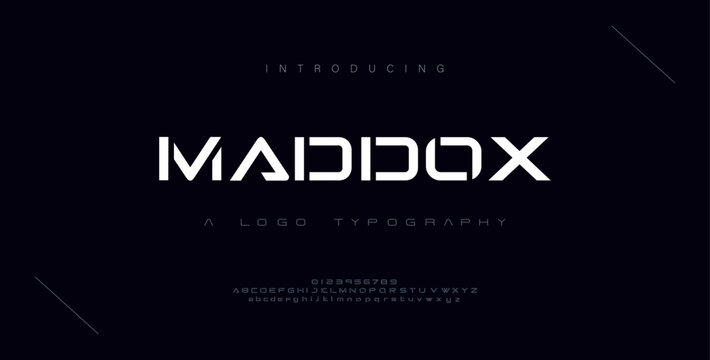 Maddox awesome alphabet letters font and number. Classic Lettering Minimal Fashion Designs.