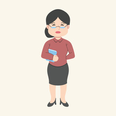Illustration of Female Teacher