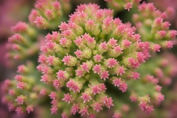 Stonecrop flower bokeh background, AI Generated