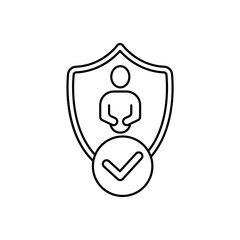 trustworthy concept line icon. Simple element illustration. trustworthy concept outline symbol design.