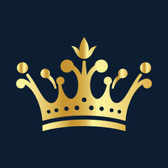 Gold luxury royal sign monarchy award emperor vintage vector.