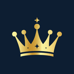 Gold luxury royal sign monarchy award emperor vintage vector.