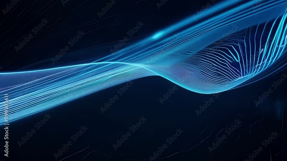 Aufkleber Mysterious and everchanging the fluid neon lines twist and turn leading the viewer on a journey through a digital universe.