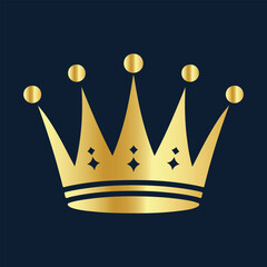 Gold luxury royal sign monarchy award emperor vintage vector.