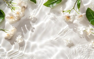 Pure water and jasmine,created with Generative AI tecnology.