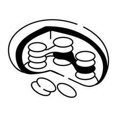 A glyph icon of plastids