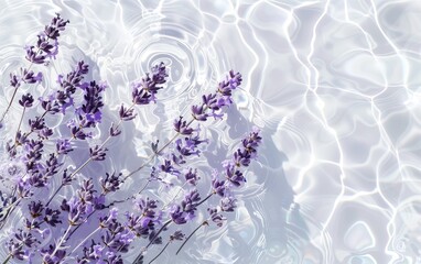 Pure water and lavender,created with Generative AI tecnology.