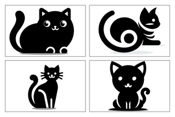 Modern Cat Shape Icon Sign