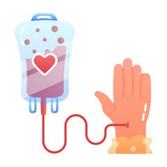 Love dose infusion flat icon 
