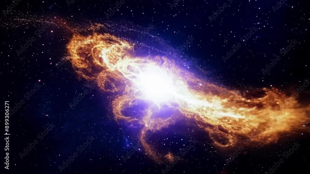 Aufkleber a celestial firestorm of particles engulfing the infinite black canvas of deep space.