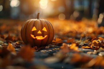 Halloween Post Card Mock Up Concept with spooky decorations