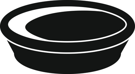Minimalist icon of a bowl, perfect for representing food, dining, or kitchenware in a simple and clear way