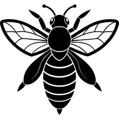 black and white tattoo of a bee