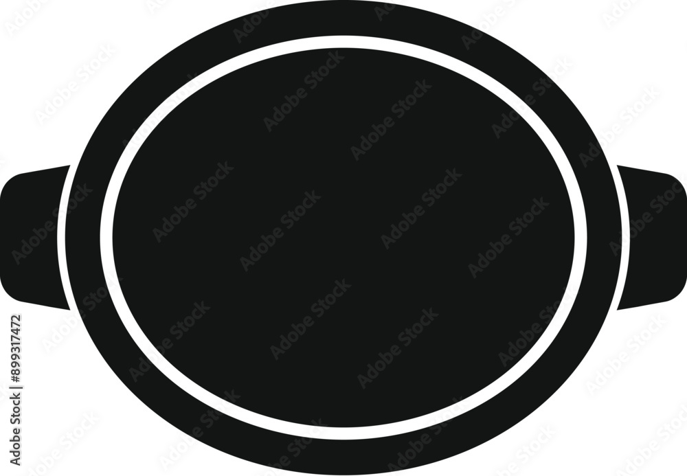 Poster black simple vector icon for web design, isolated on white background