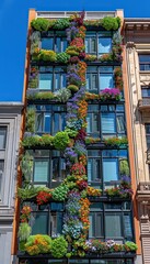 Obraz premium Green Vertical Urban Forest Architecture Tower