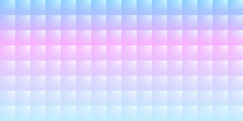 Abstract background with iridescence purple blue square pattern, 3D opalescent pearl like illustration.