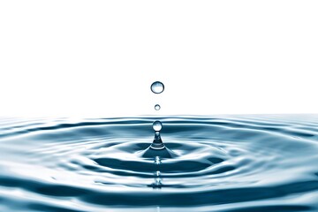 splash effect of a water drop in a blue colored scene